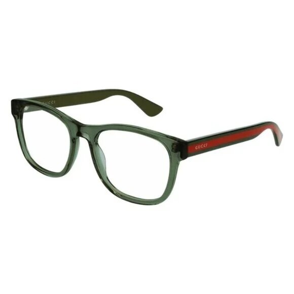NEW GUCCI SQUARE EYEGLASSES GREEN CLEAR EYEWEAR - Picture 1 of 3